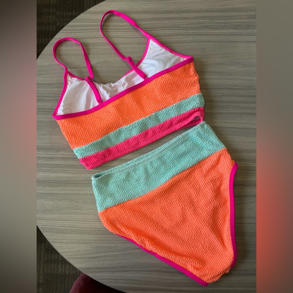 Colorblock Ribbed Two-Piece Bikini Set - NWOT - S - Picture 8 of 9
